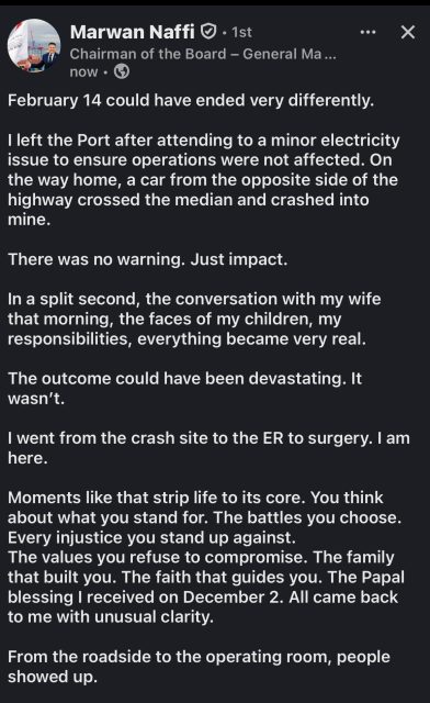 No speeches, no pretending: just impact, gratitude, and an out-of-this-world determination to keep going. That’s you, Marwan, and I love you.

Port of Beirut AUBMC - American University of Beirut Medical Center Lebanese Red Cross المديرية العامة للدفاع المدني اللبناني